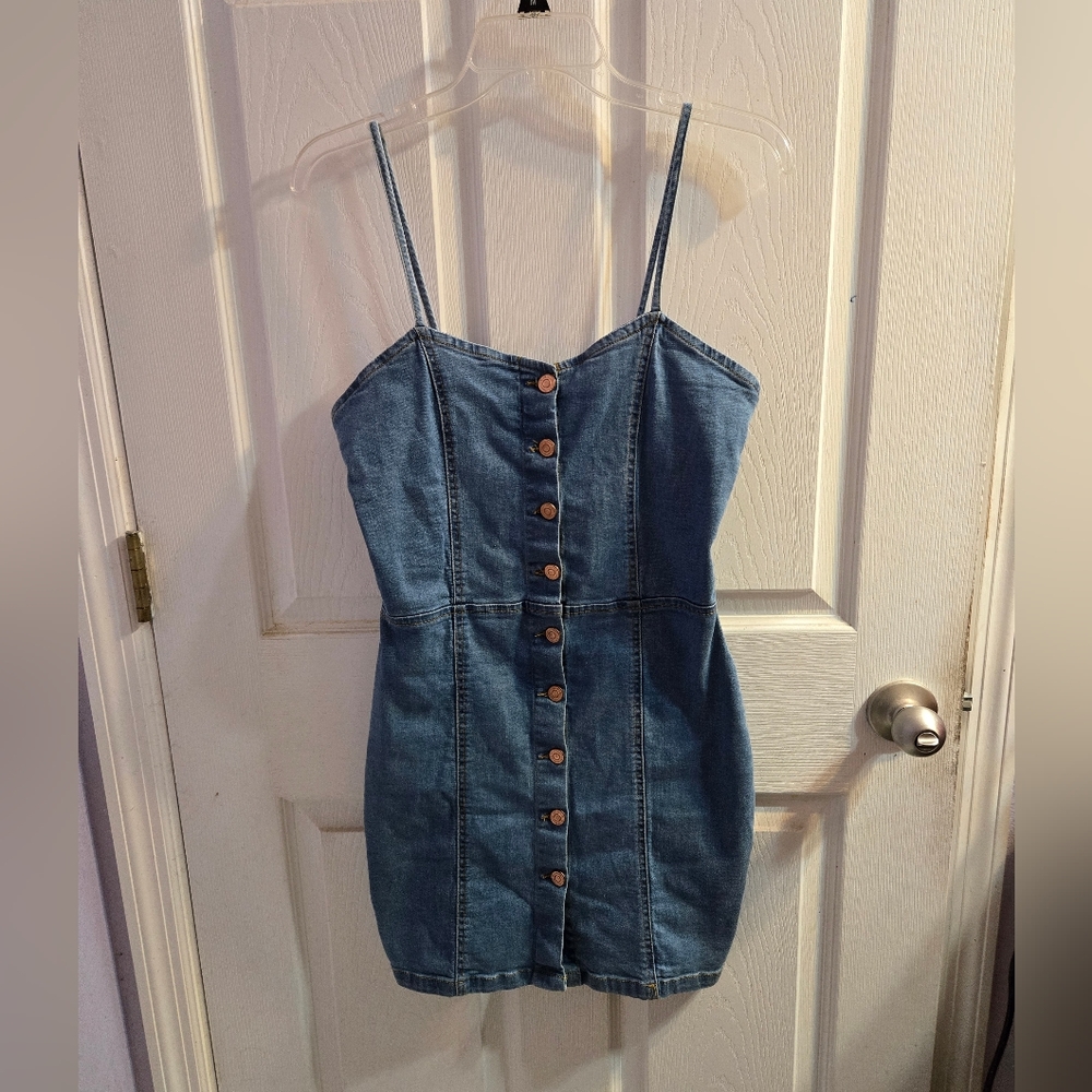 PARISIAN Y2K 90'S inspired denim Jean bodycon dress Size 12